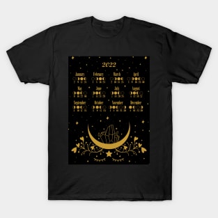 Moon Luna Calendar 2022 Poster T-Shirt